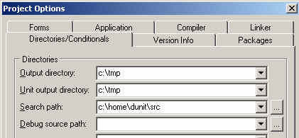 Delphi's project options dialog